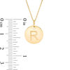 Thumbnail Image 2 of Small Disc Uppercase &quot;R&quot; Pendant in 10K Gold