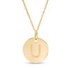Thumbnail Image 0 of Small Disc Uppercase "U" Pendant in 10K Gold