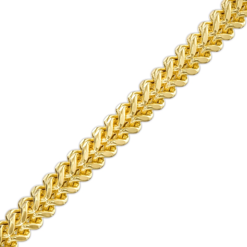 Main Image 1 of Italian Gold Men's 4.0mm Franco Chain Bracelet in Hollow 14K Gold - 8.5"