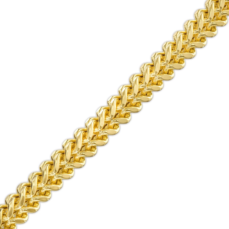 Men's 14k Yellow Gold Solid Franco Chain Bracelet