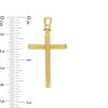 Thumbnail Image 1 of Made in Italy Men's Textured Cross Necklace Charm in 14K Gold