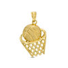 Thumbnail Image 1 of Men's Diamond-Cut Basketball and Net Necklace charm in 10K Gold