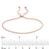 Thumbnail Image 2 of 030 Gauge Wheat Chain Bolo Bracelet in 10K Rose Gold - 9"