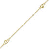 Thumbnail Image 1 of Puff Heart Station Bracelet in 10K Gold - 7.5"