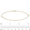Thumbnail Image 3 of Puff Heart Station Bracelet in 10K Gold - 7.5"