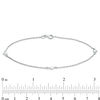 Thumbnail Image 4 of Puff Heart Station Bracelet in 10K Gold - 7.5"