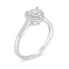 Thumbnail Image 1 of 1/4 CT. T.W. Composite Diamond Heart-Shaped Frame Ring in 10K White Gold