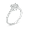 Thumbnail Image 2 of 1/4 CT. T.W. Composite Diamond Heart-Shaped Frame Ring in 10K White Gold