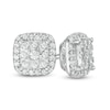 Thumbnail Image 1 of 1/4 CT. T.W. Cushion-Shaped Multi-Diamond Cushion Frame Stud Earrings in 10K White Gold