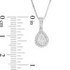 Thumbnail Image 1 of 1/4 CT. T.W. Composite Diamond Pear-Shaped Frame Pendant in 10K White Gold