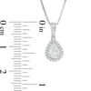 Thumbnail Image 2 of 1/4 CT. T.W. Composite Diamond Pear-Shaped Frame Pendant in 10K White Gold