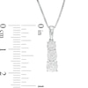 Thumbnail Image 2 of 1/4 CT. T.W. Diamond Graduated Three Stone Pendant in 10K White Gold