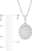 Thumbnail Image 1 of 1 CT. T.W. Composite Diamond Oval Frame Pendant in 10K White Gold