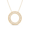 Thumbnail Image 1 of 1/2 CT. T.W. Diamond Circle Outline Necklace in 10K Gold