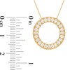 Thumbnail Image 2 of 1/2 CT. T.W. Diamond Circle Outline Necklace in 10K Gold
