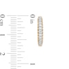 Thumbnail Image 2 of 1/4 CT. T.W. Diamond Hoop Earrings in 10K Gold