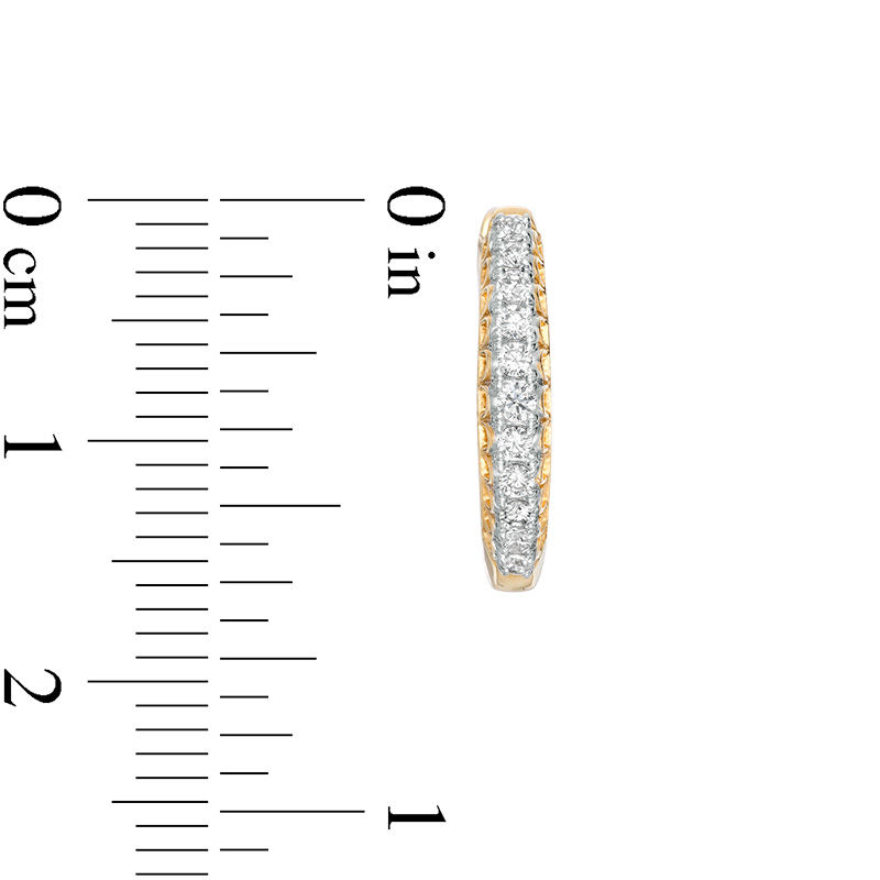 Men's 1/2 Ct. T.W. Diamond Hoop Earrings in 10K Gold