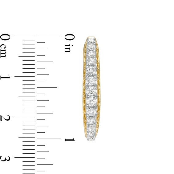 1 CT. T.W. Diamond "U" Hoop Earrings in 10K Gold 1 CT. T.W. Diamond "U" Hoop Earrings in 10K Gold