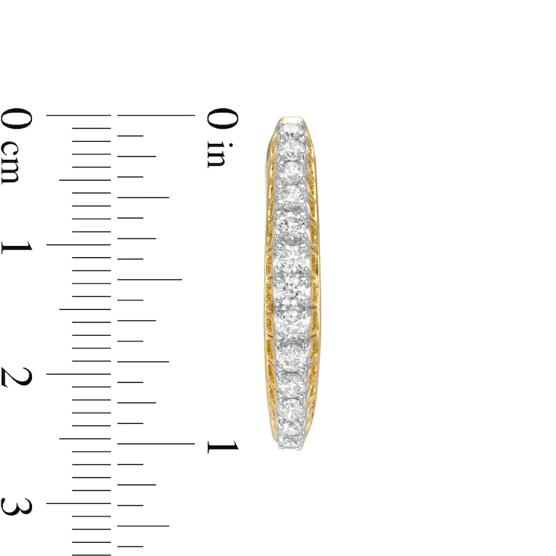 1 CT. T.W. Diamond "U" Hoop Earrings in 10K Gold