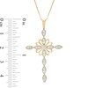 Thumbnail Image 2 of 1/2 CT. T.W. Diamond Ornate Vintage-Style Cross Pendant in 10K Gold