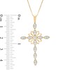 Thumbnail Image 1 of 1/2 CT. T.W. Diamond Ornate Vintage-Style Cross Pendant in 10K Gold