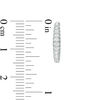 Thumbnail Image 2 of 1/4 CT. T.W. Diamond Hoop Earrings in 10K White Gold