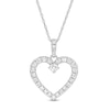 Thumbnail Image 1 of 1/2 CT. T.W. Diamond Heart Pendant in 10K White Gold