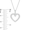 Thumbnail Image 2 of 1/2 CT. T.W. Diamond Heart Pendant in 10K White Gold
