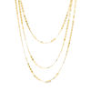 Thumbnail Image 1 of Adjustable Triple Strand 2.7mm Valentino Chain Necklace in 14K Gold - 20"