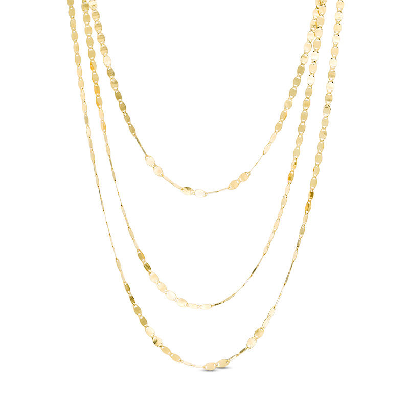 Triple on sale gold necklace