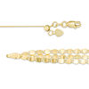 Thumbnail Image 3 of Adjustable Triple Strand 2.7mm Valentino Chain Necklace in 14K Gold - 20"