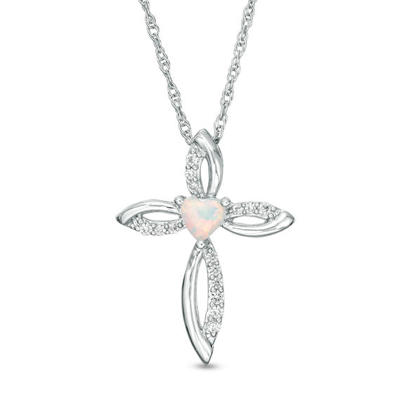 4.0mm Heart-Shaped Lab-Created Opal and 