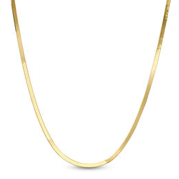 Made in Italy 024 Gauge Herringbone Chain Necklace in 14K Gold - 18&quot;