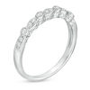 Thumbnail Image 2 of Lab-Created White Sapphire Geometric Pattern Vintage-Style Stackable Ring in Sterling Silver
