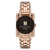 Thumbnail Image 4 of Ladies' JBW Mink 1/8 CT. T.W. Diamond and Crystal 18K Rose Gold Plate Watch with Rectangular Dial (Model: J6358C)