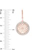 Thumbnail Image 2 of Diamond Accent Filigree Vintage-Style Circle Drop Earrings in 10K Rose Gold