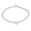 Thumbnail Image 1 of Starfish Double Strand Anklet in Sterling Silver - 10"