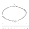 Thumbnail Image 1 of Starfish Double Strand Anklet in Sterling Silver - 10"