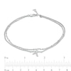 Thumbnail Image 2 of Starfish Double Strand Anklet in Sterling Silver - 10"
