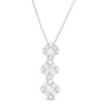 Thumbnail Image 0 of 1/2 CT. T.W. Baguette and Round Diamond Frame Graduated Three Stone Pendant in 10K White Gold