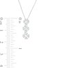 Thumbnail Image 2 of 1/2 CT. T.W. Baguette and Round Diamond Frame Graduated Three Stone Pendant in 10K White Gold