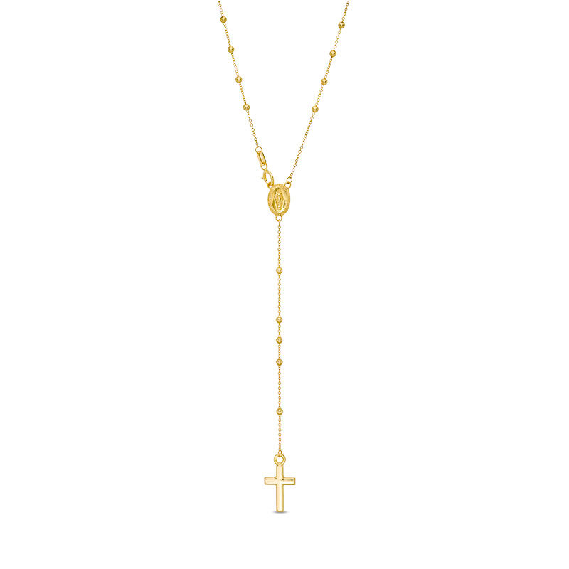 Rosary Necklace in 10K Gold - 22"