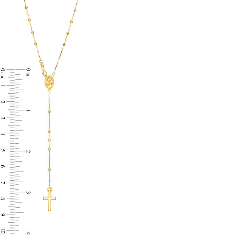 Rosary Necklace in 10K Gold - 22"