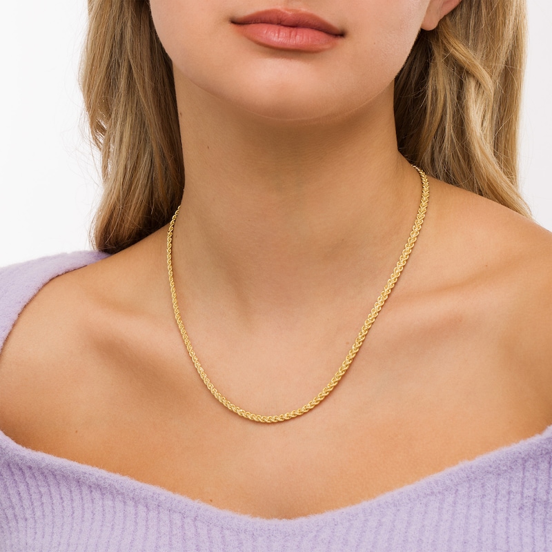 18 Inch Double Chain Link Necklace in Gold