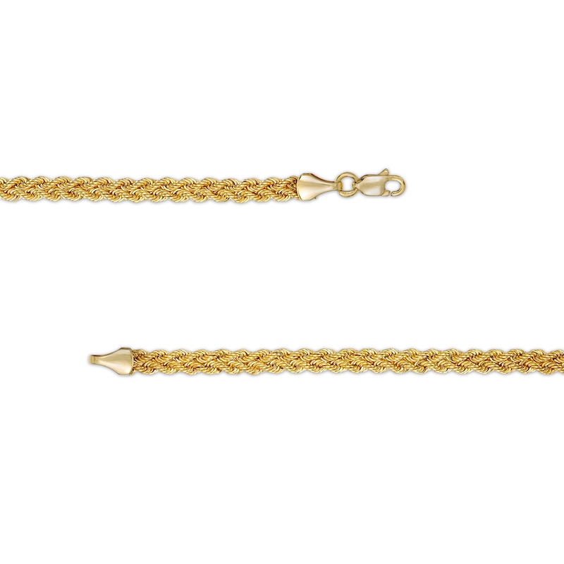 2.1mm Double Rope Chain Necklace in Hollow 10K Gold - 18"