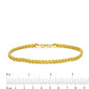 Thumbnail Image 2 of Double Row Braided Rope Chain Bracelet in 10K Gold - 7.5"