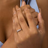 Thumbnail Image 2 of 1/15 CT. T.W. Diamond Tri-Sides Infinity Shank Promise Ring in Sterling Silver