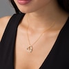 Thumbnail Image 2 of 1/8 CT. T.W. Diamond Infinity and Swirl Heart Pendant in Sterling Silver with 14K Gold Plate