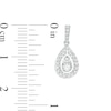 1/2 CT. T.W. Diamond Pear-Shaped Frame Drop Earrings in 10K White Gold