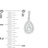 Thumbnail Image 1 of 1/2 CT. T.W. Diamond Pear-Shaped Frame Drop Earrings in 10K White Gold